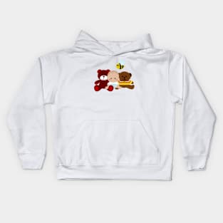 A Baby, Two Bears and a Bee Kids Hoodie